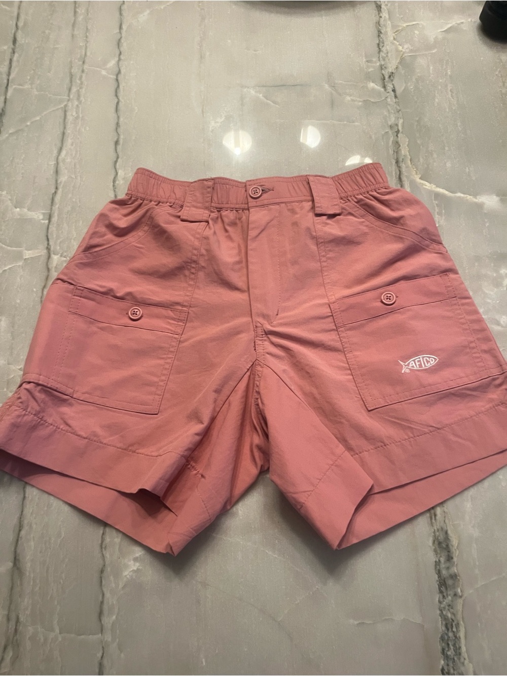 AFTCO salmon Pink Men's Cargo Hybrid Shorts